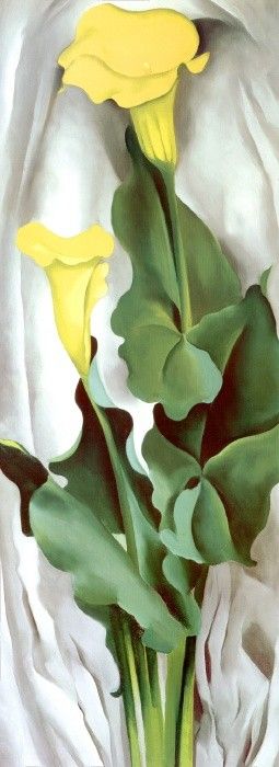 Georgia O'Keeffe Yellow Calla-Green Leaves